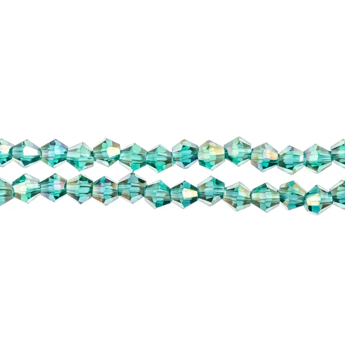 3 Pack - John Bead Crystal Lane DIY Bicone 2 Strand 7" 4mm-Transparent Dark Green - 5A003QHS-1HM0J