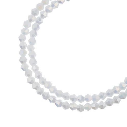 3 Pack - John Bead Crystal Lane DIY Bicone 2 Strand 7" 4mm-Opaque White Matt - 5A003QM0-1HLV9