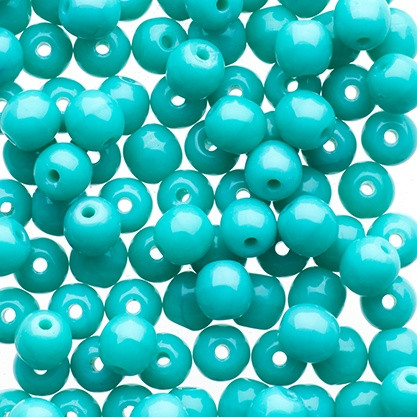 3 Pack - John Bead Czech Druk Bead Strand 4mm-Opaque Green Turquoise - 5A003QM5-1HLV2
