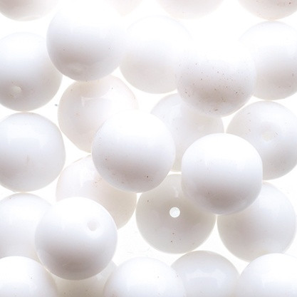 3 Pack - John Bead Czech Druk Bead Strand 8mm-Opaque Chalk White - 5A003QPH-1HM0W