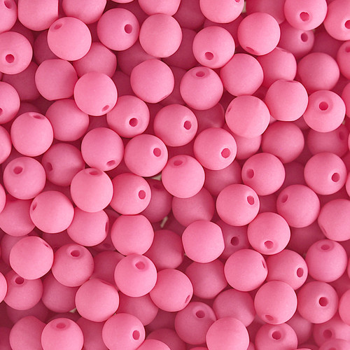 3 Pack - John Bead Czech Glass Alabaster Beads Strand 6mm 30/Pkg-Velvet Soft Pink - 5A003QGN-1HLVD