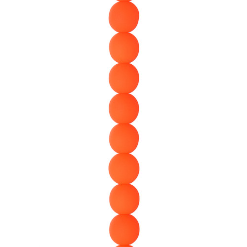3 Pack - John Bead Czech Glass Alabaster Beads Strand 6mm 30/Pkg-Velvet Neon Orange - 5A003QLY-1HLMN