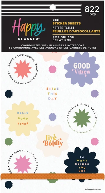 3 Pack - Happy Planner Big 30 Sheet Sticker Value Pack-Pop Splash Mini - 5A0036W9-1H81K - 673807708488