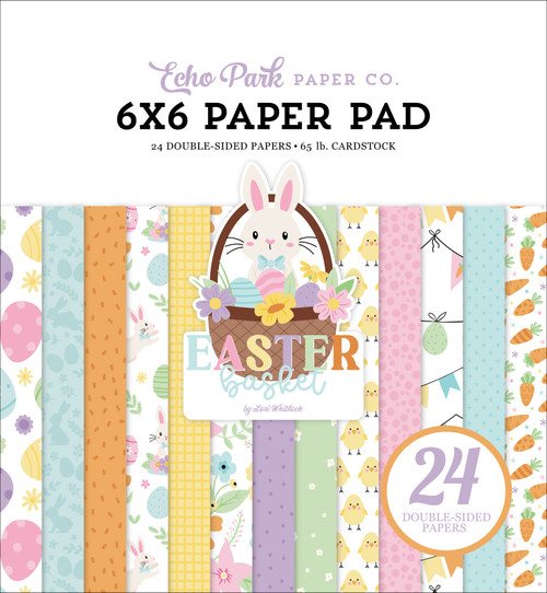 6 Pack - Echo Park Double-Sided Paper Pad 6"X6"-Easter Basket - 5A003HHW-1HCMV - 810208643288