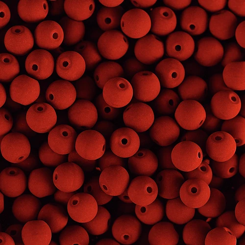 3 Pack - John Bead Czech Glass Alabaster Beads Strand 6mm 30/Pkg-Velvet Red Coral - 5A003QLY-1HLVQ