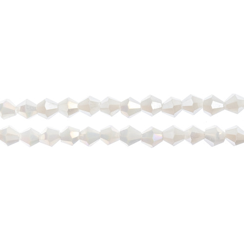 3 Pack - John Bead Crystal Lane DIY Bicone 2 Strand 7" 4mm-Opaque White - 5A003QM0-1HLVZ