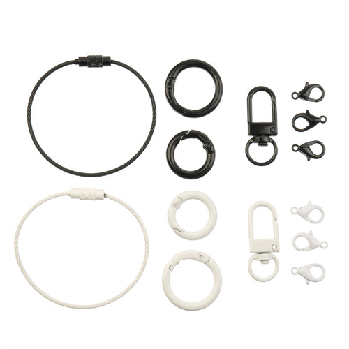 3 Pack - John Bead Super Cute Findings Kit 1-Black/White - 5A003LZN-1HH3X