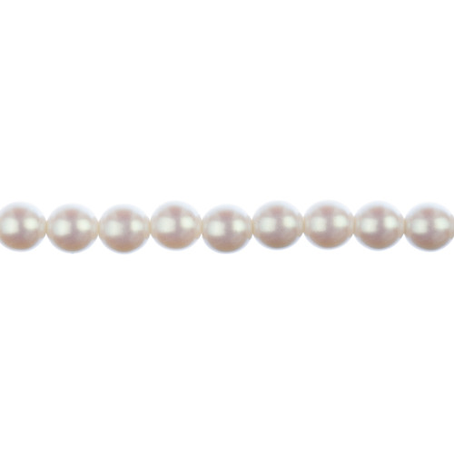 3 Pack - John Bead Czech Glass Imitation Pearls 8" Strand 8mm 23/Pkg-Iridescent White - 5A003QLD-1HLWF