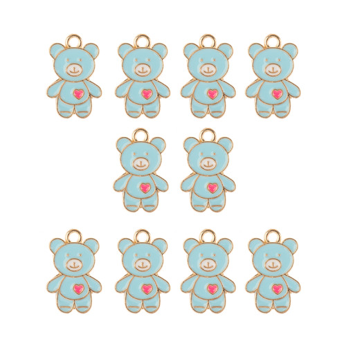 3 Pack - John Bead Sweet & Petite Charms 10/Pkg-Teddy Bear - 5A003LZH-1HH4W
