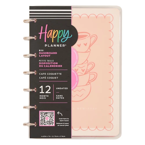 3 Pack - Happy Planner Mini 12 Month Disc Bound Undated Planner-Cafe Coquette - 5A003GV4-1HBY2 - 673807642225