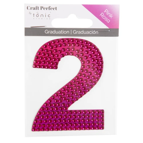 6 Pack - Craft Perfect Number Sticker -Pink #2 - 5A002MKV-1GNZY - 191648181425