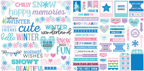 6 Pack - Bella Blvd Cardstock Ephemera-Words, Snowflake Season - 5A003HCP-1HCKZ - 810176551790