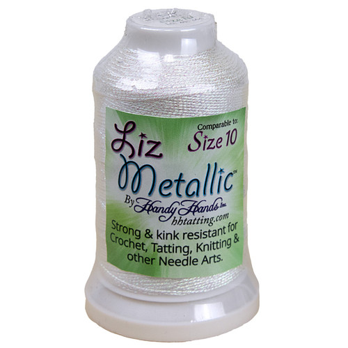 10 Pack - Handy Hands Liz Metallic Thread Cone Size 10 -Iridescent Snow - 5A0031ZR-1H3MC - 769826103448
