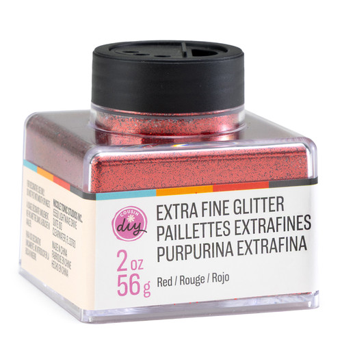 4 Pack - CousinDIY Glitter Stacker 2oz-Red - 5A002XQ8-5196