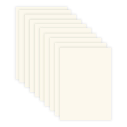 5 Pack - Craft Perfect Smooth Cardstock 8.5"X11"-Ivory White - CARDSM12-9913E