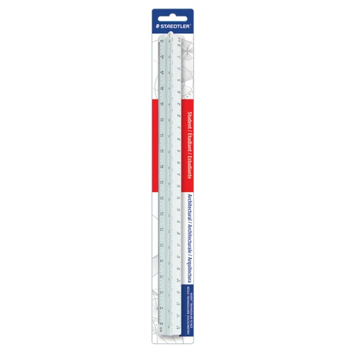 6 Pack - Staedtler Student Architect Scale Triangle-12" - 5A0035MX-1H6XY - 031901907167