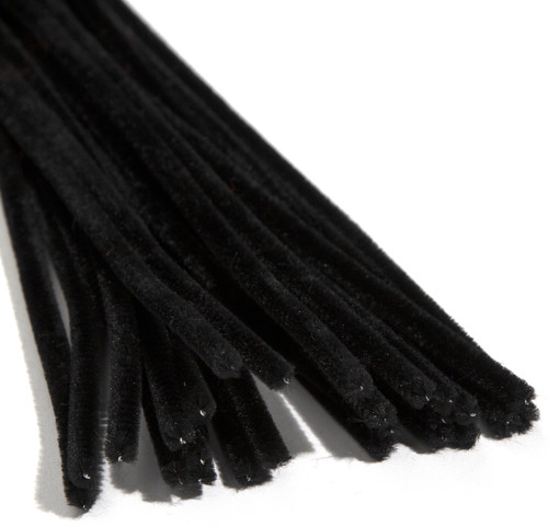 12 Pack - CousinDIY Chenille Stems 6mmx12" 25/Pkg-Black - A50026LQ-00470