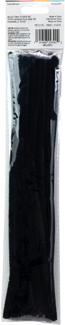 12 Pack - CousinDIY Chenille Stems 6mmx12" 25/Pkg-Black - A50026LQ-00470