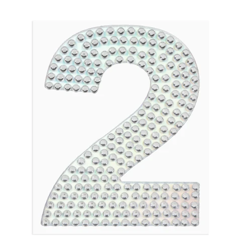 6 Pack - Jolee's Number Sticker -Crystal #2 - 5A002MK1-1GNZS