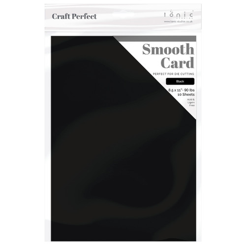 5 Pack - Craft Perfect Smooth Cardstock 8.5"X11"-Black - CARDSM12-9112E - 818569029123