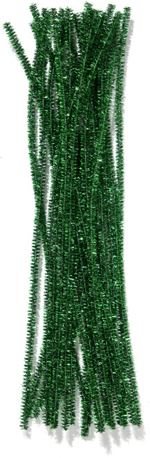 12 Pack - CousinDIY Tinsel Stems 6mmx12" 25/Pkg-Green - TNSLSTM-00894