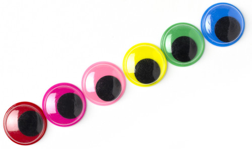 6 Pack - CousinDIY Paste-On Wiggle Eyes 20mm 50/Pkg-Black - 40000915