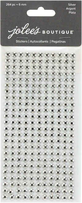 6 Pack - Jolee's Rhinestone Sticker Sheet 6MM-Silver - 5A002MJZ-1GNZV - 191648181630