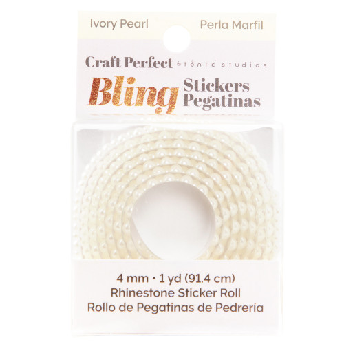 6 Pack - Craft Perfect Pearl Sticker Roll 1YD 4MM-Ivory - 5A002MLC-1GP0F - 191648181692