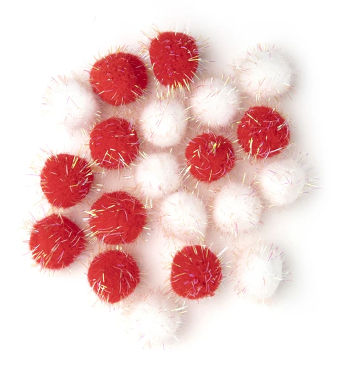 6 Pack - CousinDIY Pom-Poms 1" 20/Pkg-Christmas Lights - 40000817