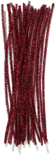 12 Pack - CousinDIY Tinsel Stems 6mmx12" 25/Pkg-Red - 5A002F7P-00895