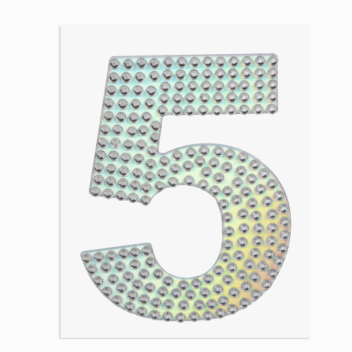 6 Pack - Craft Perfect Number Sticker -Crystal #5 - 5A002MKC-1GP0Y
