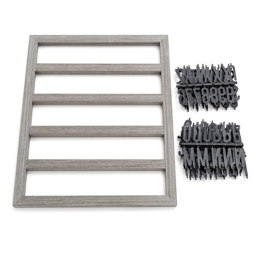 6 Pack - DCWV Backless Letterboard 16"X20"-Grey Oak - 614943