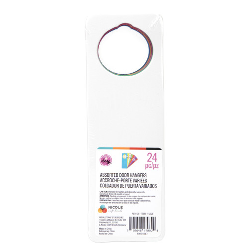 6 Pack - CousinDIY Foam Door Hangers 24/Pkg-Assorted Colors - 5A002LSX-1GNH7 - 191648179804
