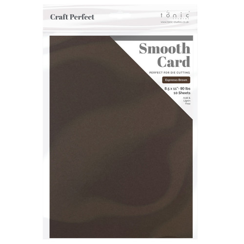 5 Pack - Craft Perfect Smooth Cardstock 8.5"X11"-Expresso Brown - CARDSM12-9915E - 818569029154