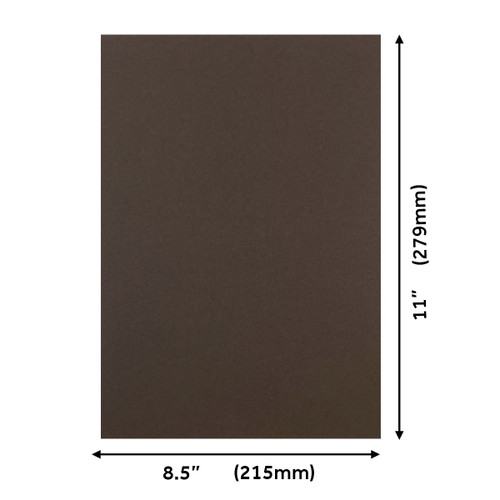 5 Pack - Craft Perfect Smooth Cardstock 8.5"X11"-Expresso Brown - CARDSM12-9915E