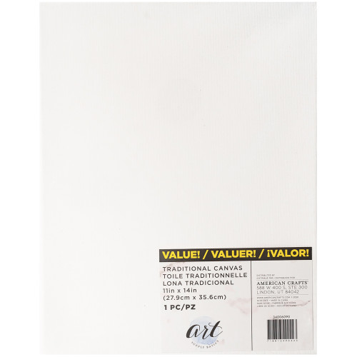 9 Pack - American Crafts Art Supply Basics Traditional Canvas-11"X14" - 34006090 - 718813490443