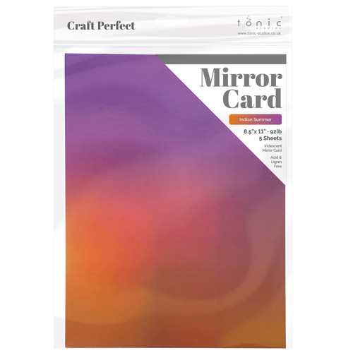 8 Pack - Craft Perfect Ombre Iridescent Mirror Cardstock 8.5"X11"-Indian Summer - 5A0023WV-8943E - 841079189438