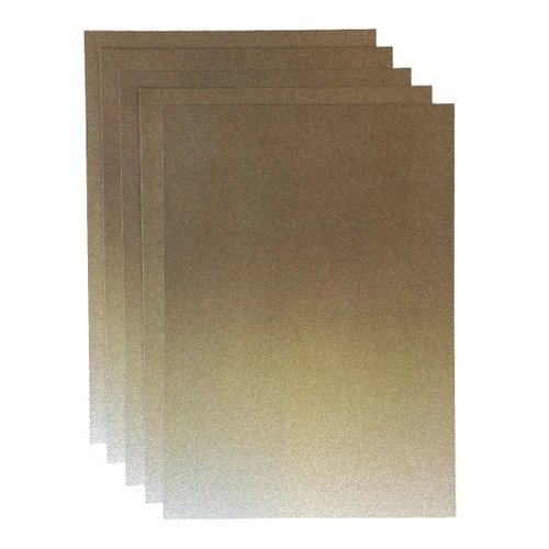 6 Pack - Craft Perfect Ombre Glitter Cardstock 8.5"X11"-Oyster Luster - OMBREGLT-8922E