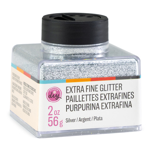 4 Pack - CousinDIY Glitter Stacker 2oz-Silver - 5A002XQ8-5142