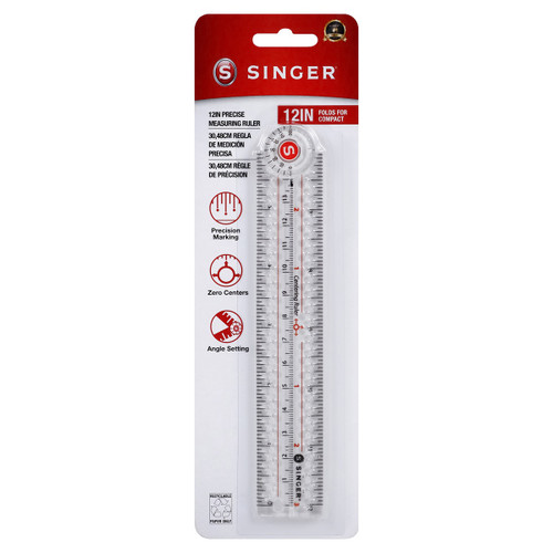 6 Pack - SINGER Precision Measuring Folding Ruler -12" - 5A0021QL-1G4N0 - 071081001644