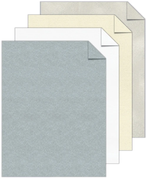 6 Pack - Neenah Metallic Cardstock 8.5"X11" 24/Pkg-Astrobrights, 4 Colors/6 Each - 91519