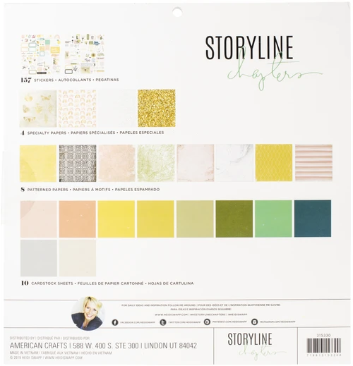 3 Pack - Heidi Swapp Storyline Chapters Project Pad 12"X12"-179 Pieces - HS315330