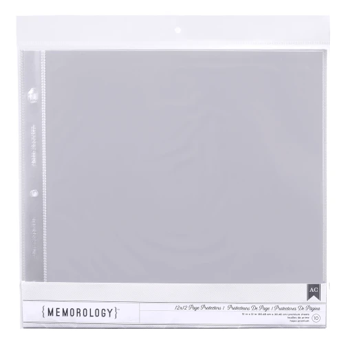 6 Pack - American Crafts Page Protectors Top-Loading 12"X12" 10/Pkg-(1) 12"X12" Pocket - 76711 - 718813767118