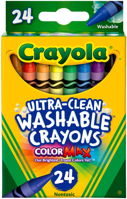6 Pack - Crayola Washable Crayons-24/Pkg - 52-6924 - 071662069247