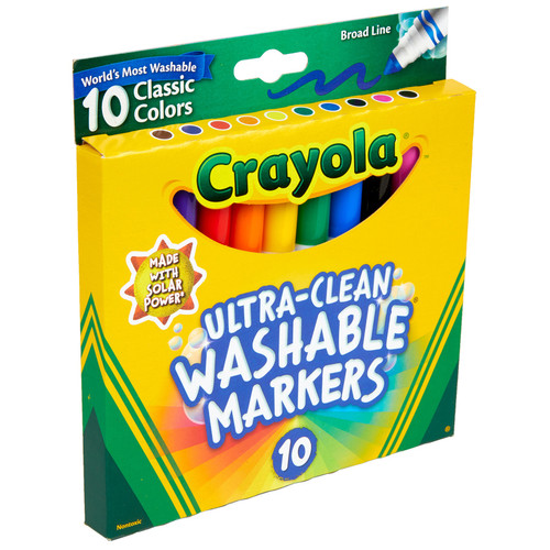 6 Pack - Crayola Ultra-Clean Color Max Broad Washable Markers 10/Pkg-Classic Colors - 58-7851