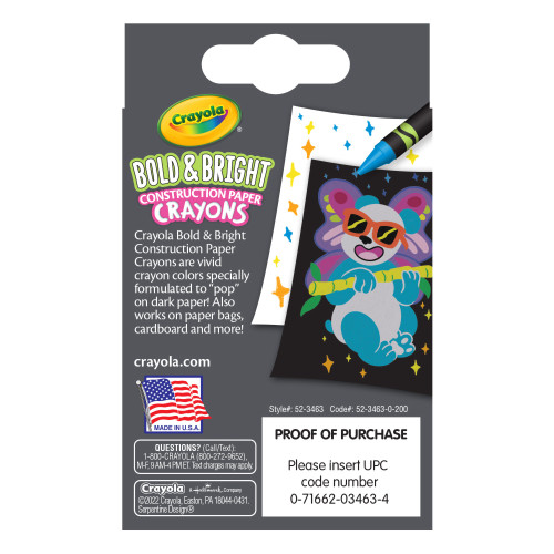 6 Pack - Crayola Construction Paper Crayons 24/Pkg-Bright - 523463