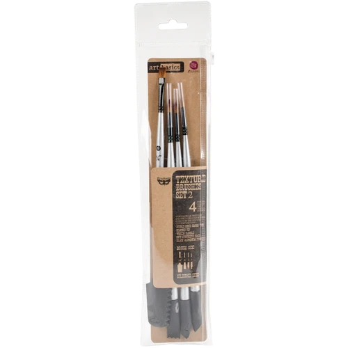 6 Pack - Finnabair Art Basics Double-Ended Brush Set 4/Pkg-Texture #2 - 963866 - 655350963866