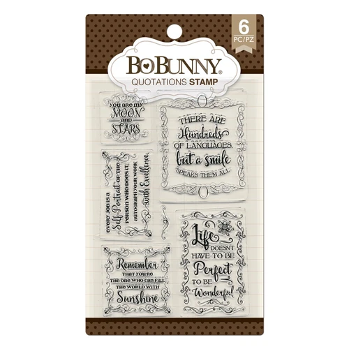 6 Pack - BoBunny Clear Stamps-Quotations - 7310257 - 665573102577