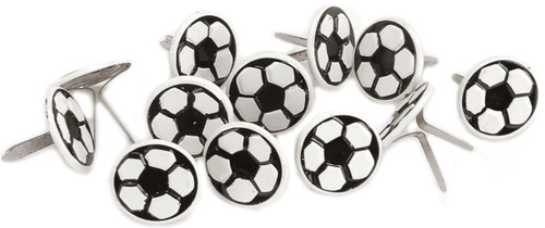6 Pack - Eyelet Outlet Shape Brads 12/Pkg-Soccer Balls - QBRD2-201 - 879693005179