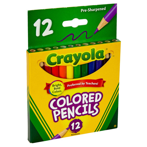 12 Pack - Crayola Colored Pencils-12/Pkg Short - 68-4112